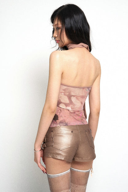 Floral Scarf Halter Top