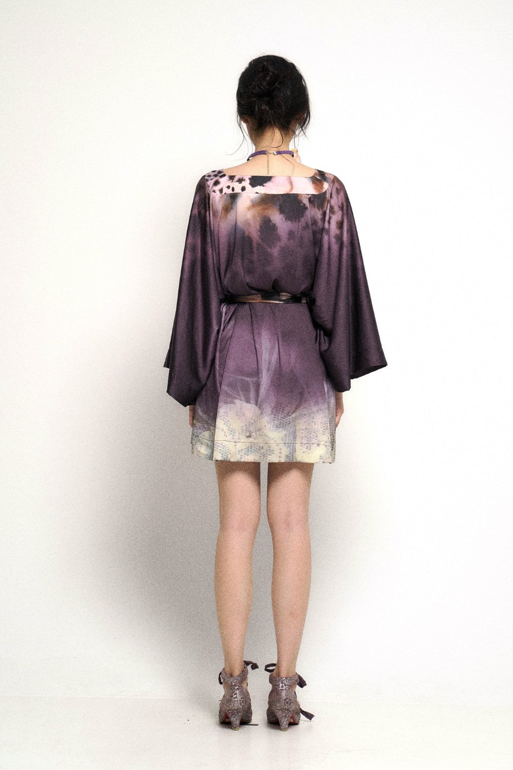 Satin Floral Leopard Robe