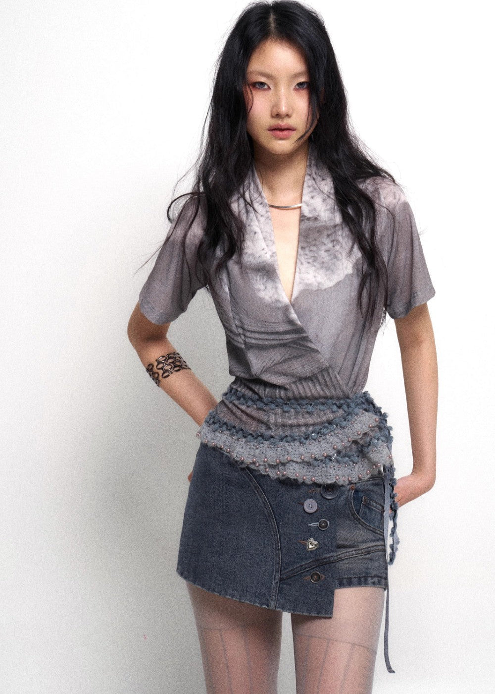 Layered Wrap Cardigan