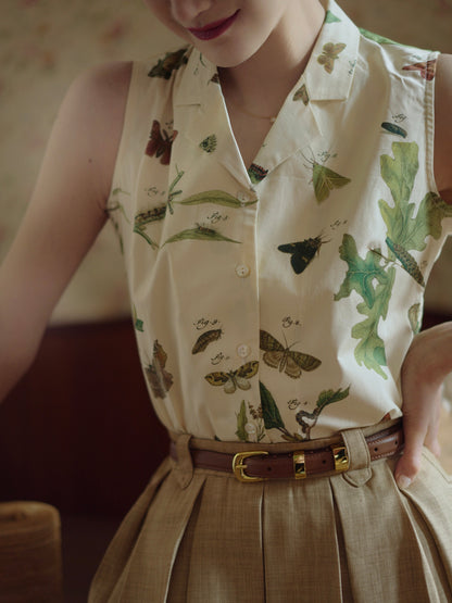 Insect Encyclopedia Retro Blouse