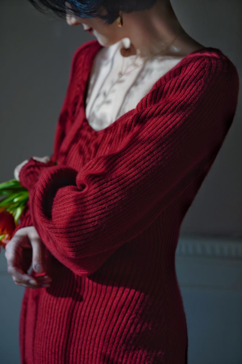 Crimson Lady Knit Dress