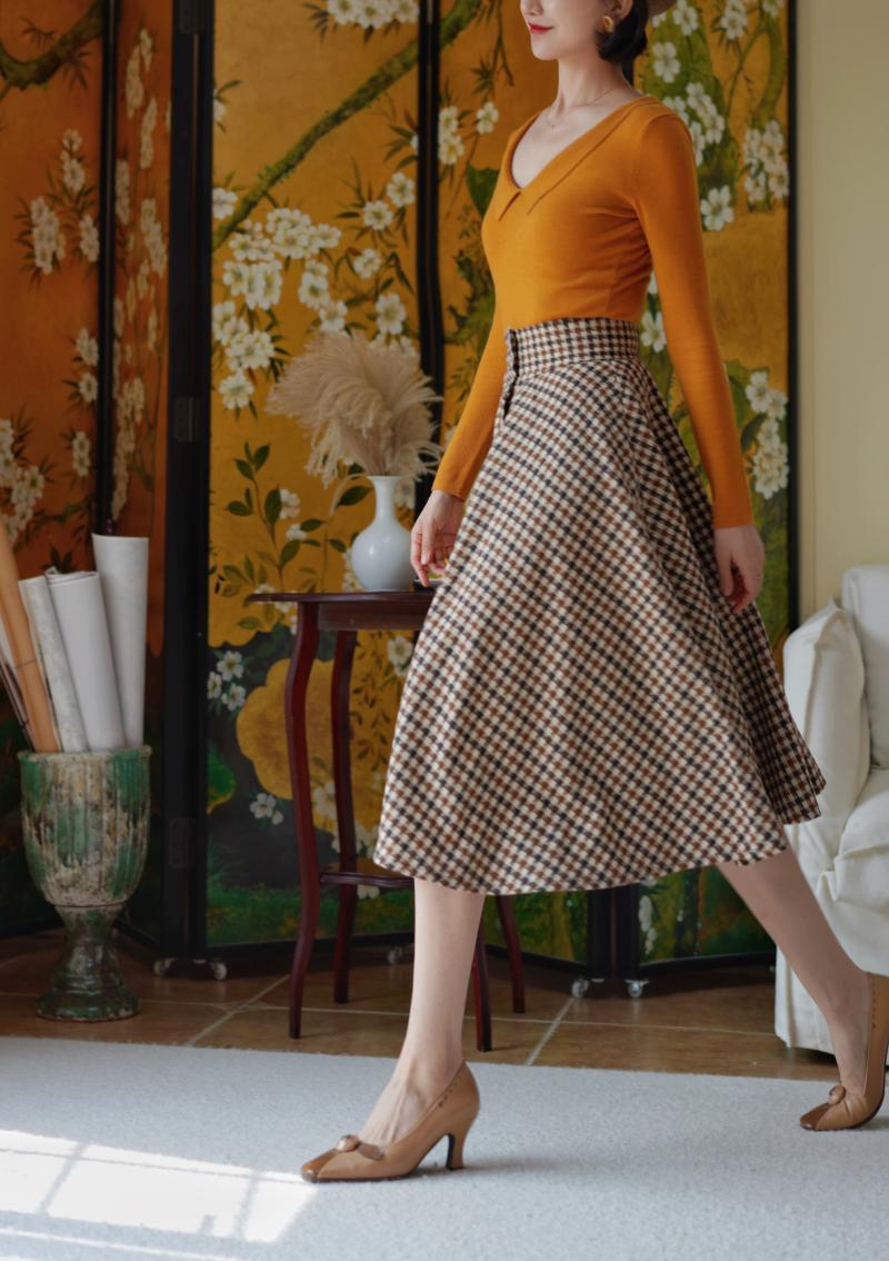 British plaid hepburn skirt