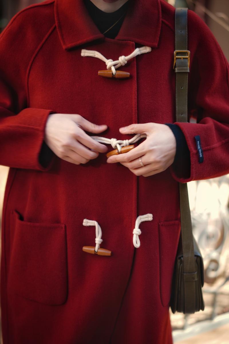 Crimson Lady Classical Duffle Coat