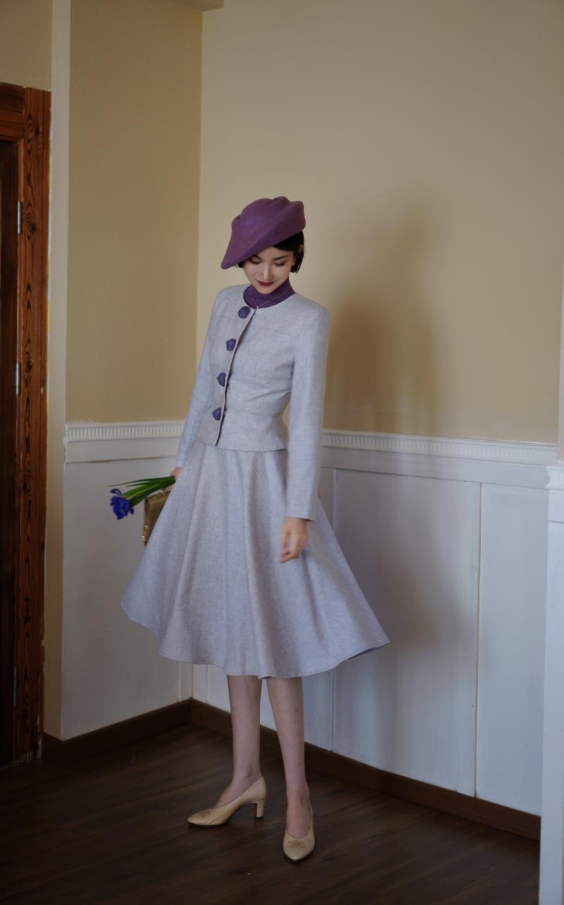 Lady Classical Jacket and Umbrella Skirt