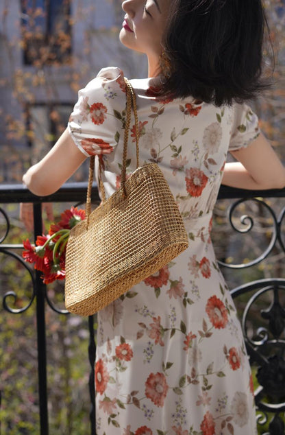 Flower watercolor pencil dress