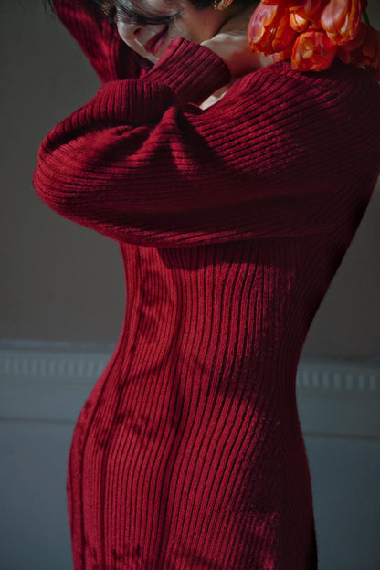 Crimson Lady Knit Dress