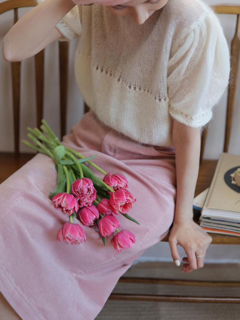 pink lady corduroy skirt