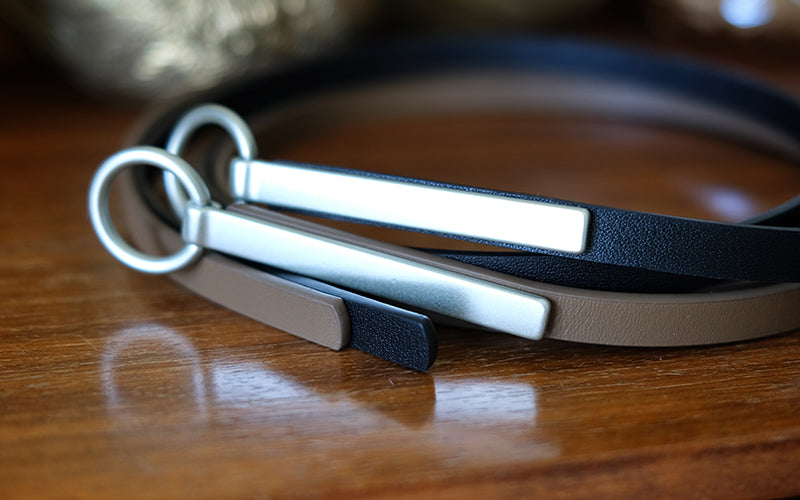 western narrow leather belt