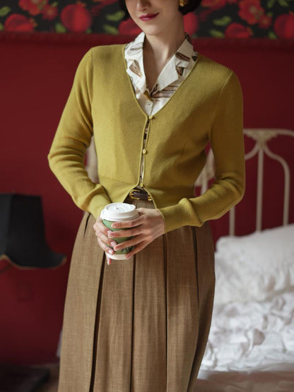 British French retro cardigan