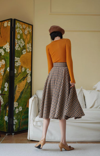 British plaid hepburn skirt