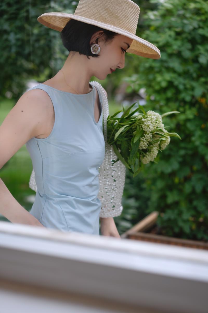 Asymmetric sleeveless dress