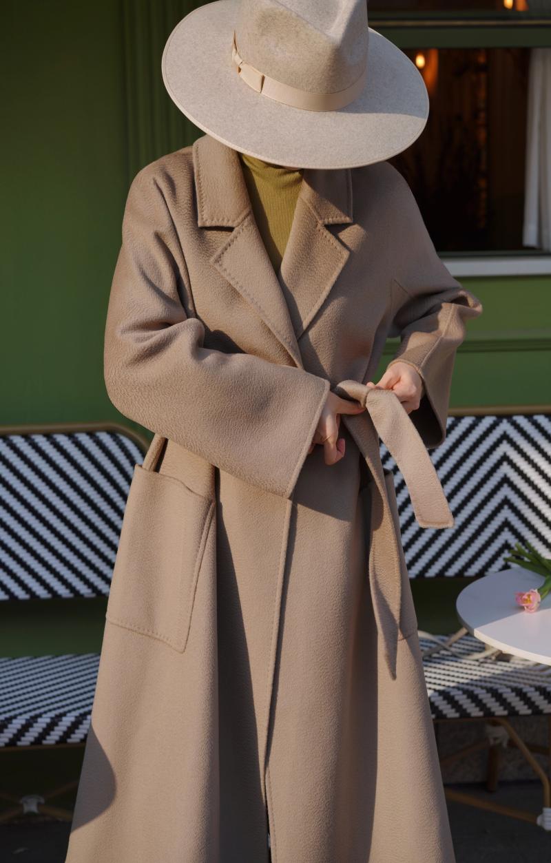 Lady of Shiba Classical Long Wool Coat