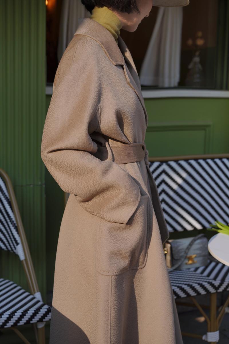 Lady of Shiba Classical Long Wool Coat