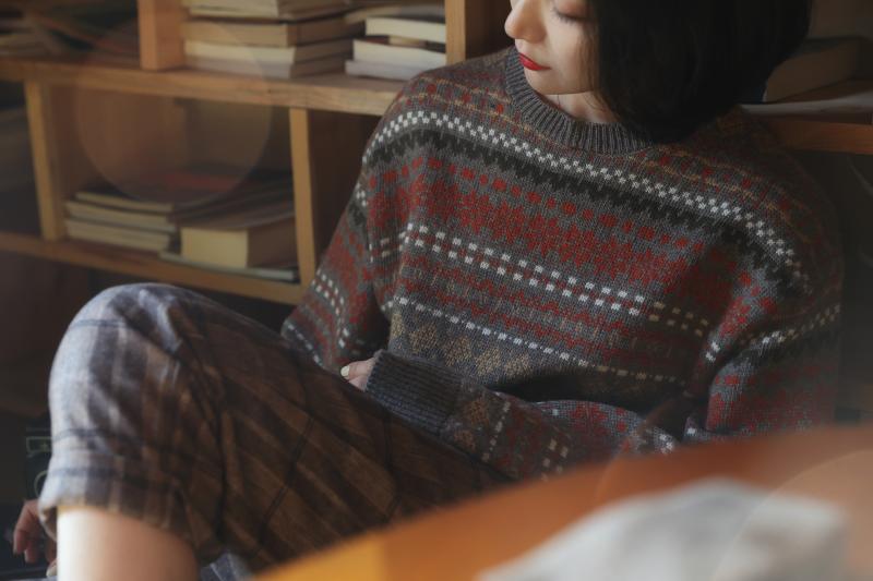 nordic retro pattern sweater