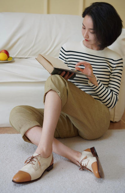 Black and white striped slim knit