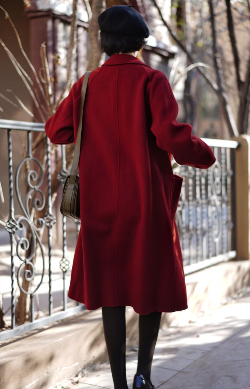 Crimson Lady Classical Duffle Coat