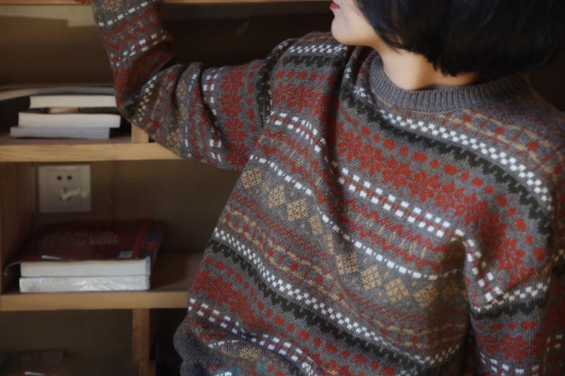 nordic retro pattern sweater