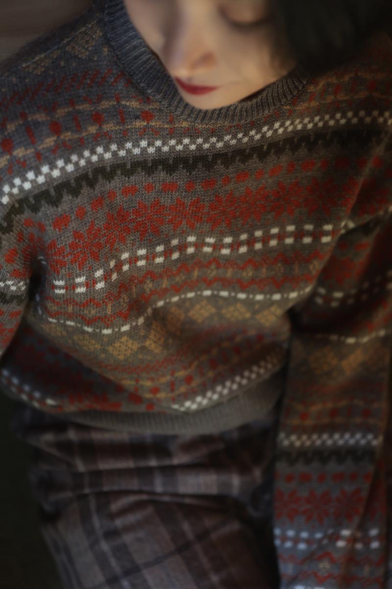 nordic retro pattern sweater