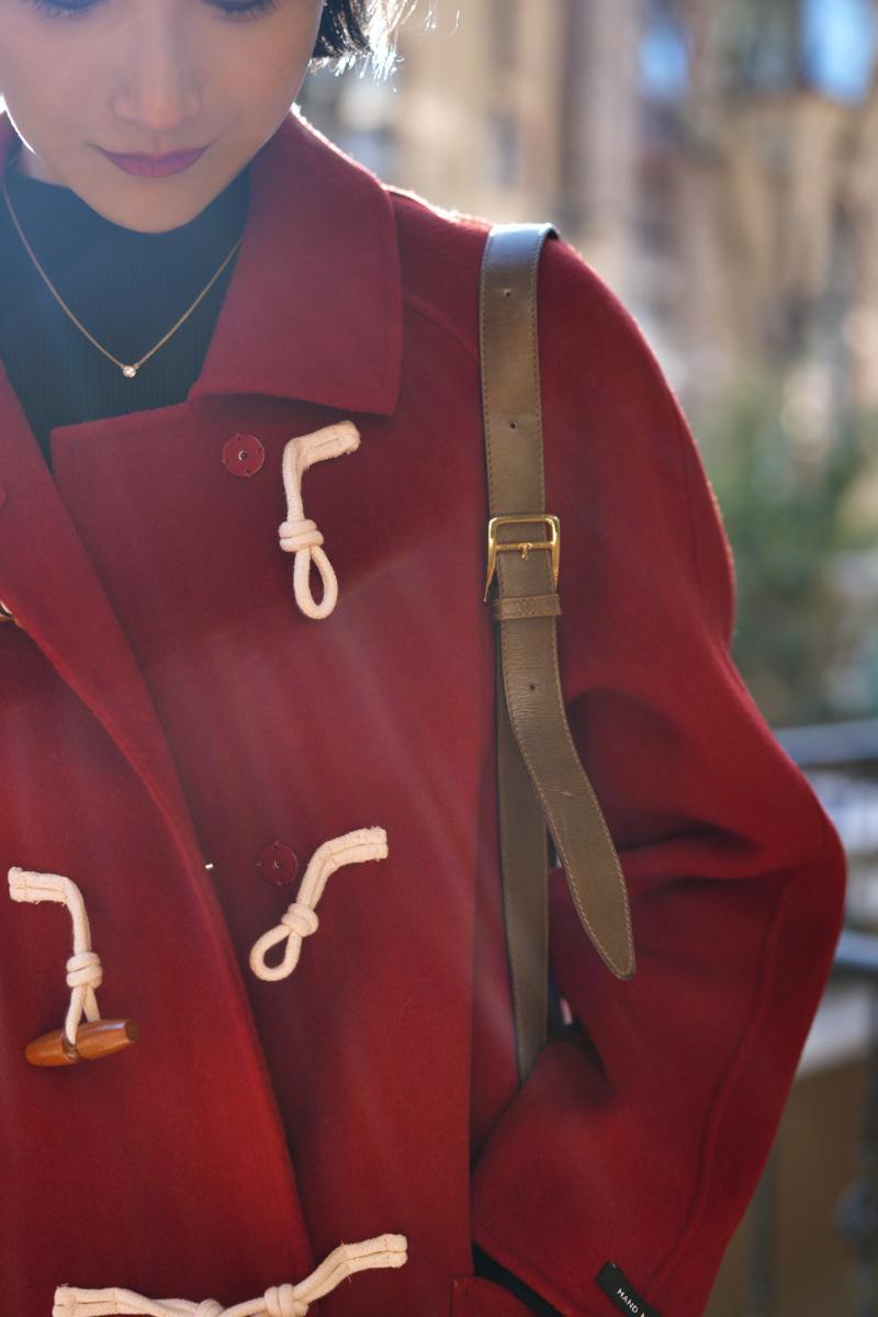 Crimson Lady Classical Duffle Coat