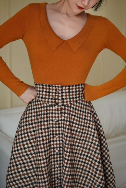 British plaid hepburn skirt