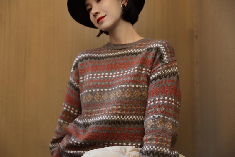 nordic retro pattern sweater