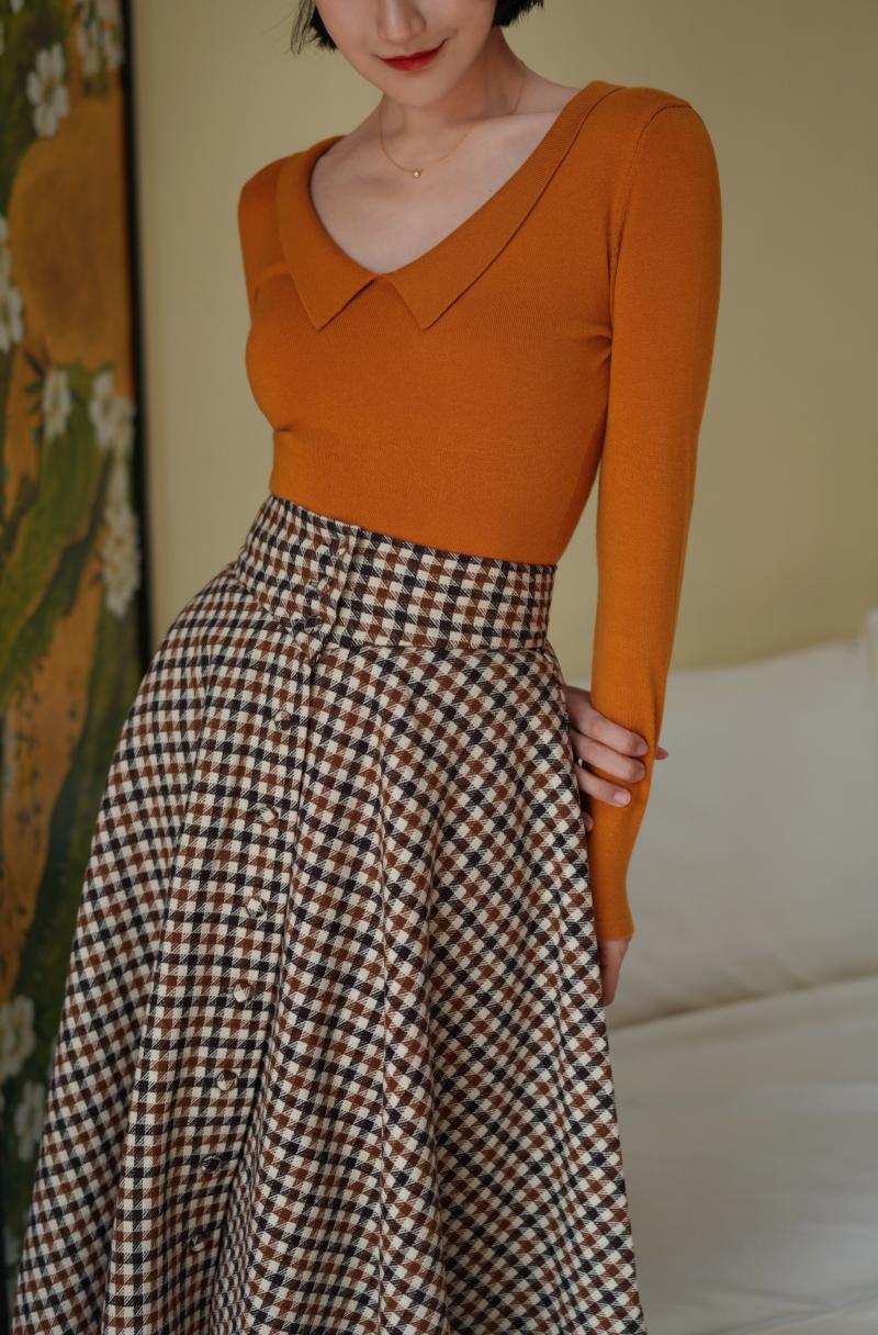 British plaid hepburn skirt