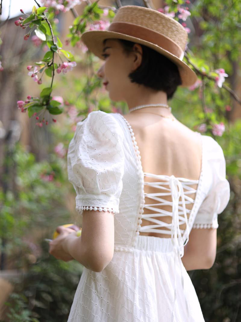 Lady Embroidered Vintage Dress