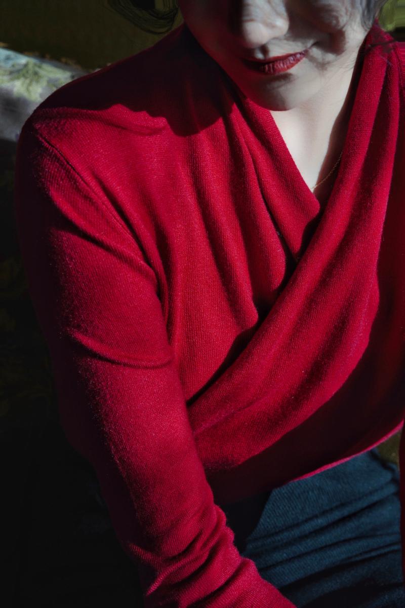 Crimson Lady Knitted Sweater