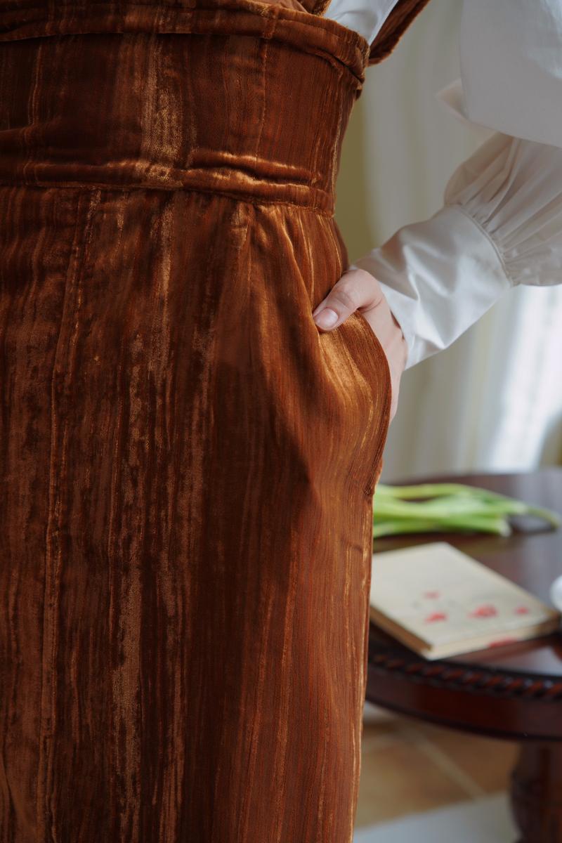 Scarlet Lady Velvet Jumper Skirt