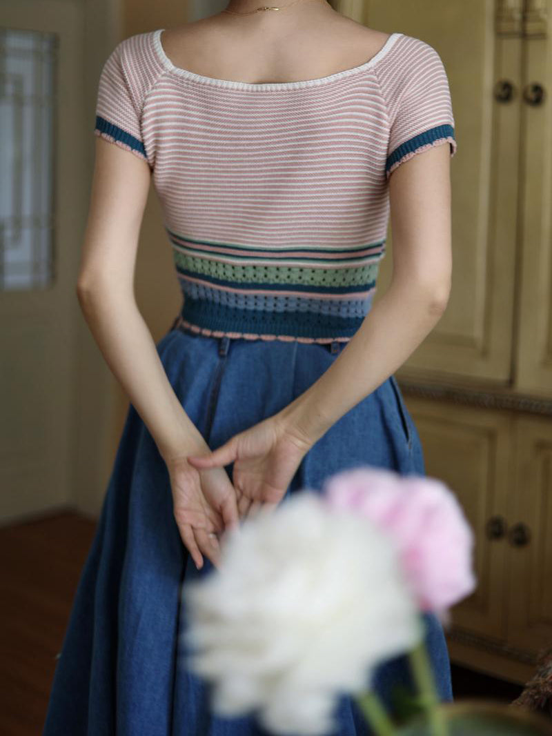 Indigo Blue Lady's Denim Skirt