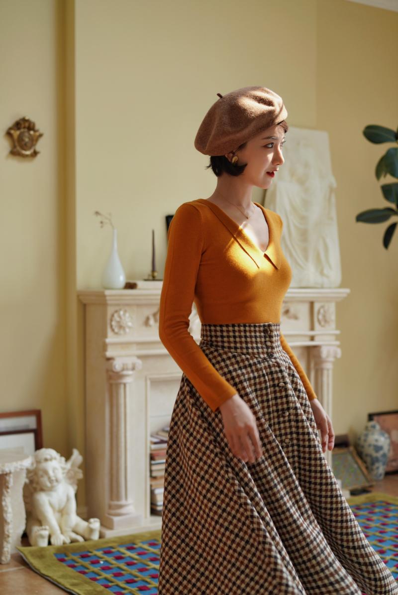 British plaid hepburn skirt