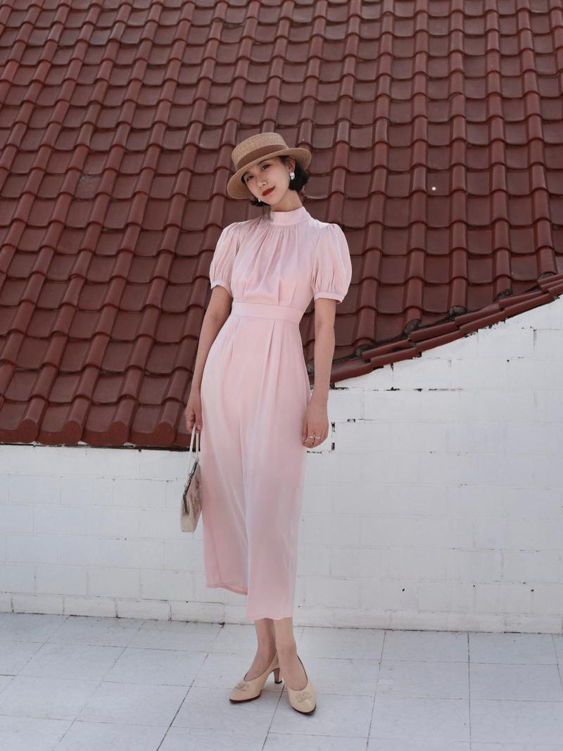 pink lady classical dress