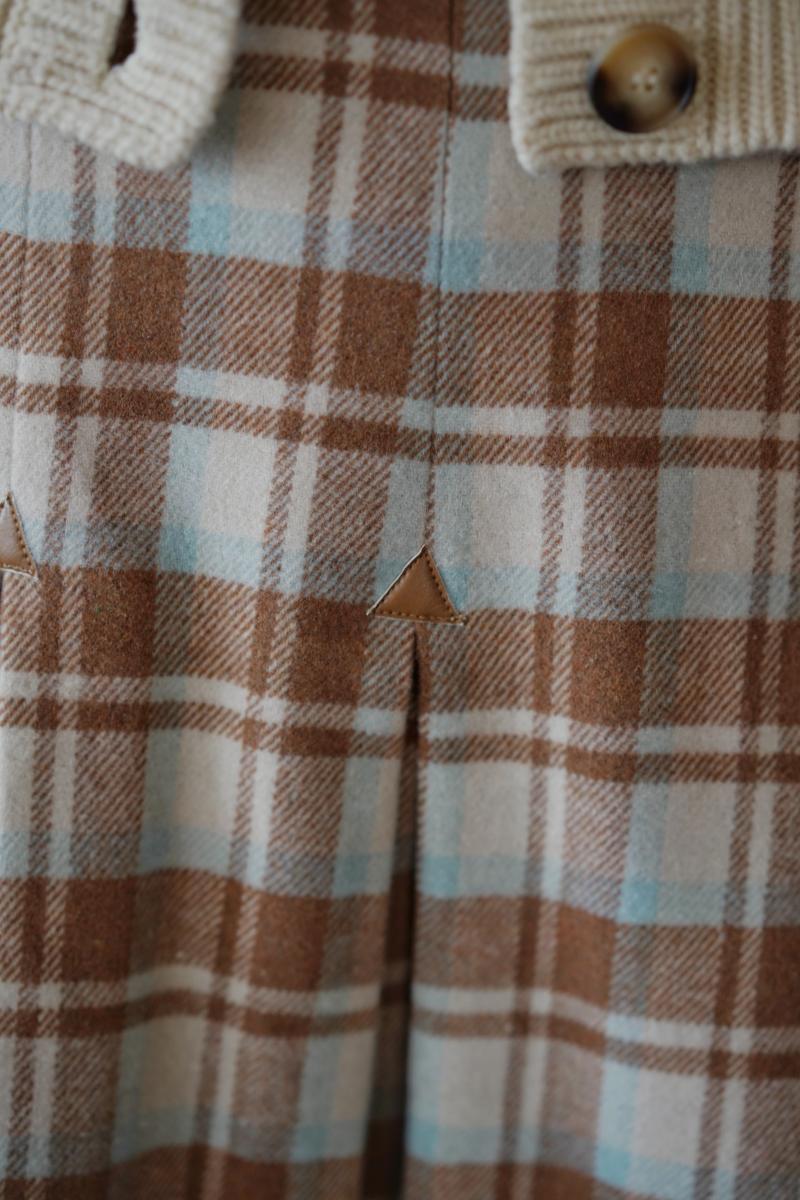 Light brown plaid classical pleated skirt