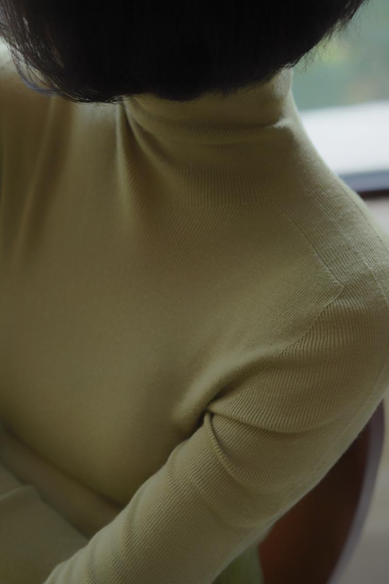 Turtleneck slim knit for ladies