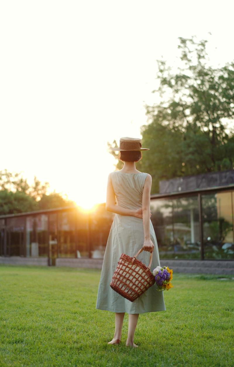 Asymmetric sleeveless dress