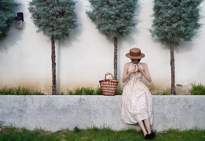 Polka dot tea party sleeveless dress