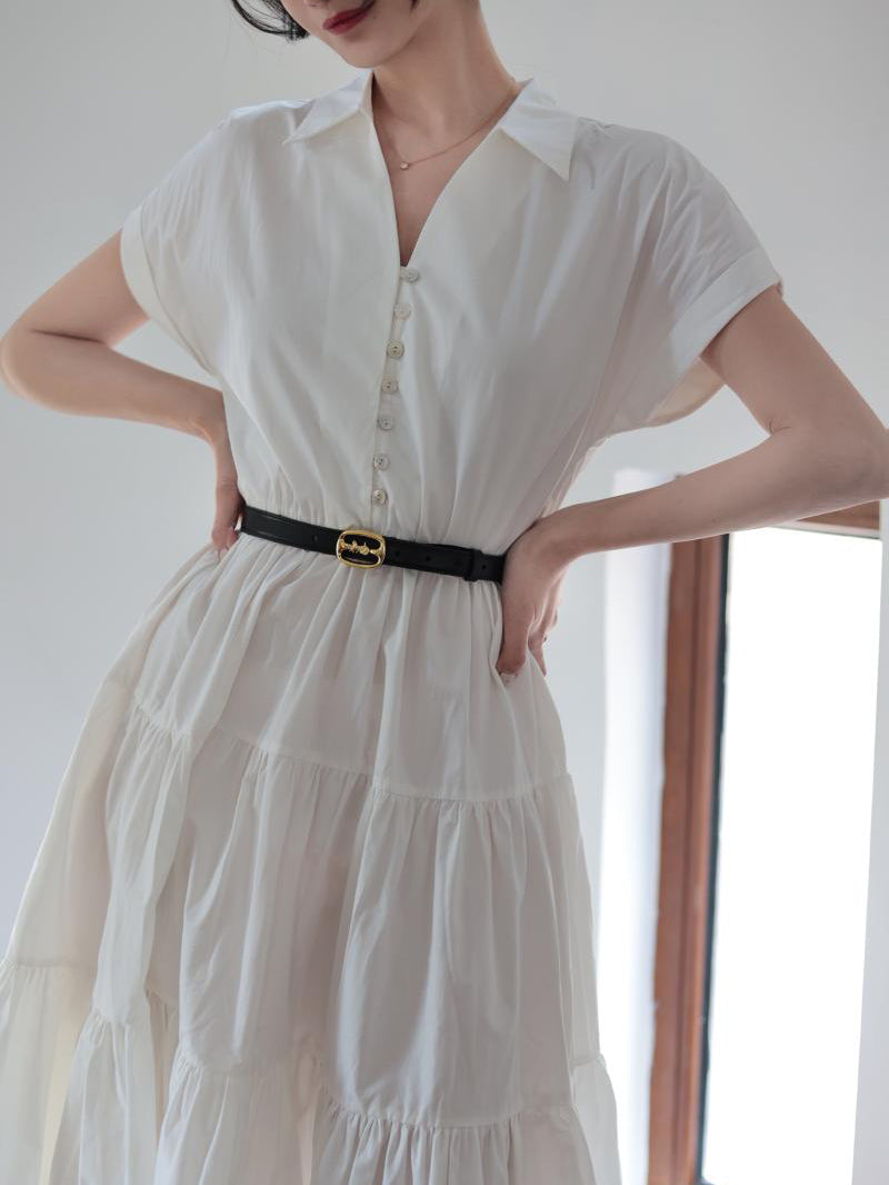 Pure white lady vintage dress