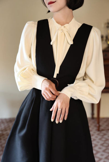 Lady Classical Ribbon Blouse