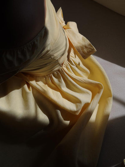 Pale Yellow Lady Hepburn Dress