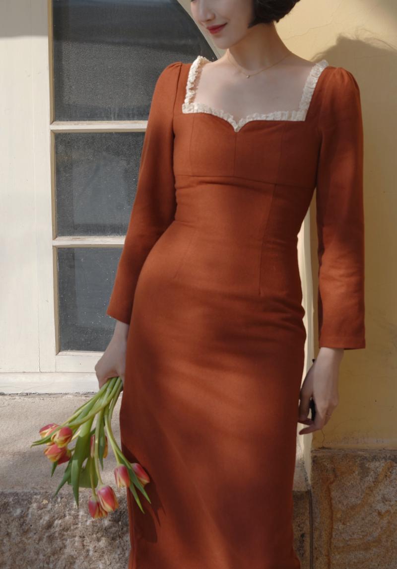 Orange Lady Classical Dress