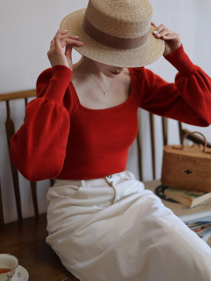 Ivory lady corduroy skirt