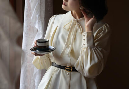 Lady Classical Ribbon Blouse