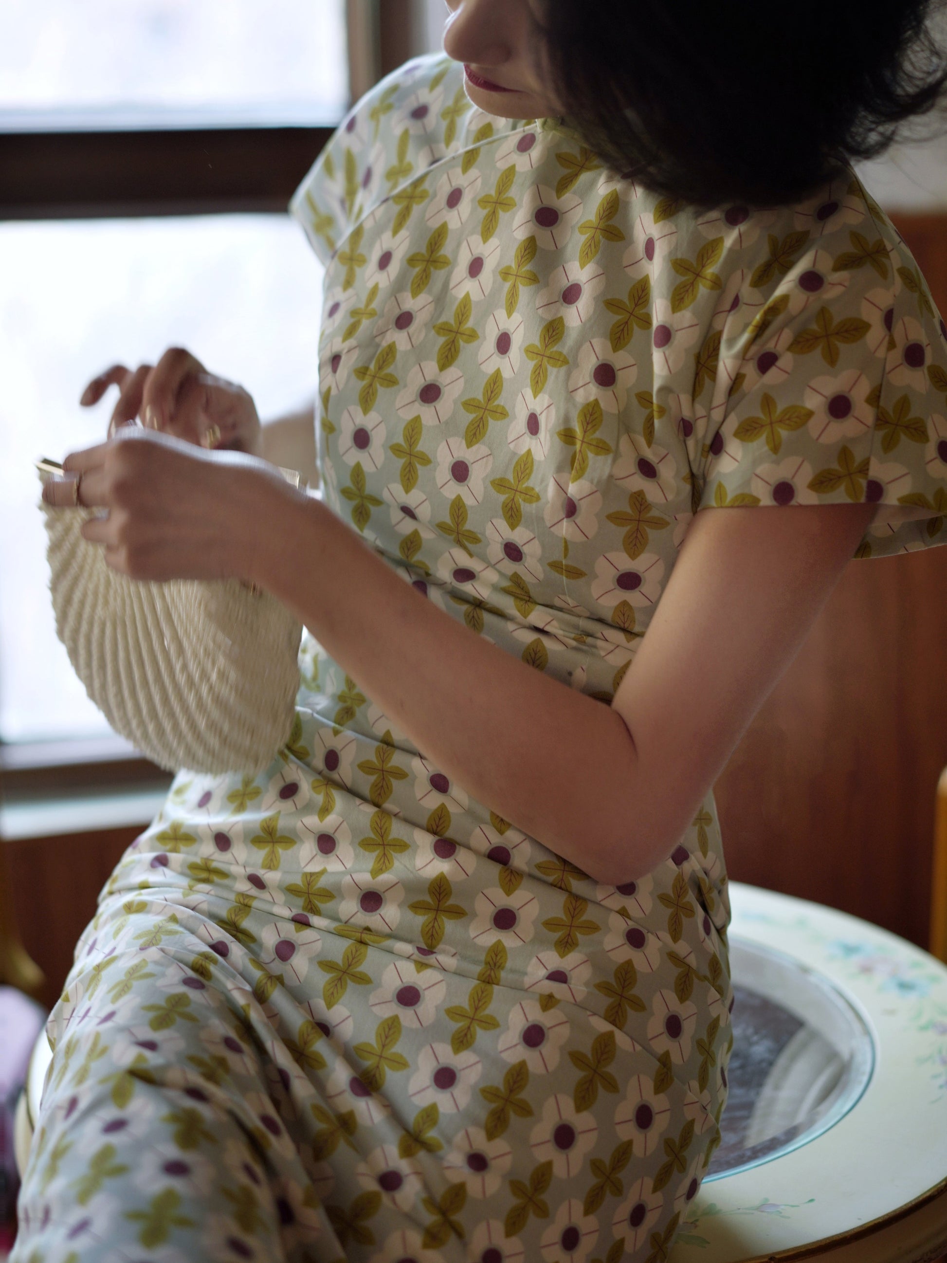 floral cheongsam dress