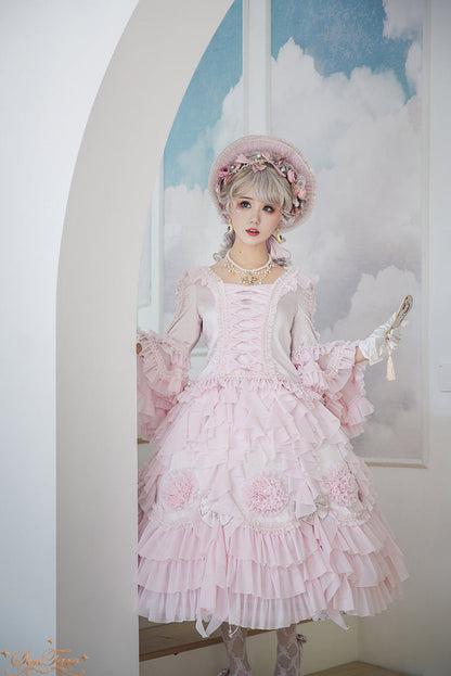 Sentaro - Snow Ear - Rococo Lolita OP Tea Party Dress