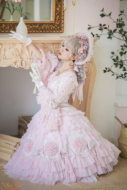Sentaro - Snow Ear - Rococo Lolita OP Tea Party Dress
