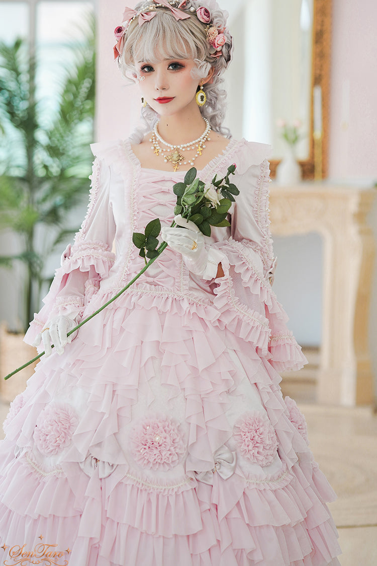 Sentaro - Snow Ear - Rococo Lolita OP Tea Party Dress