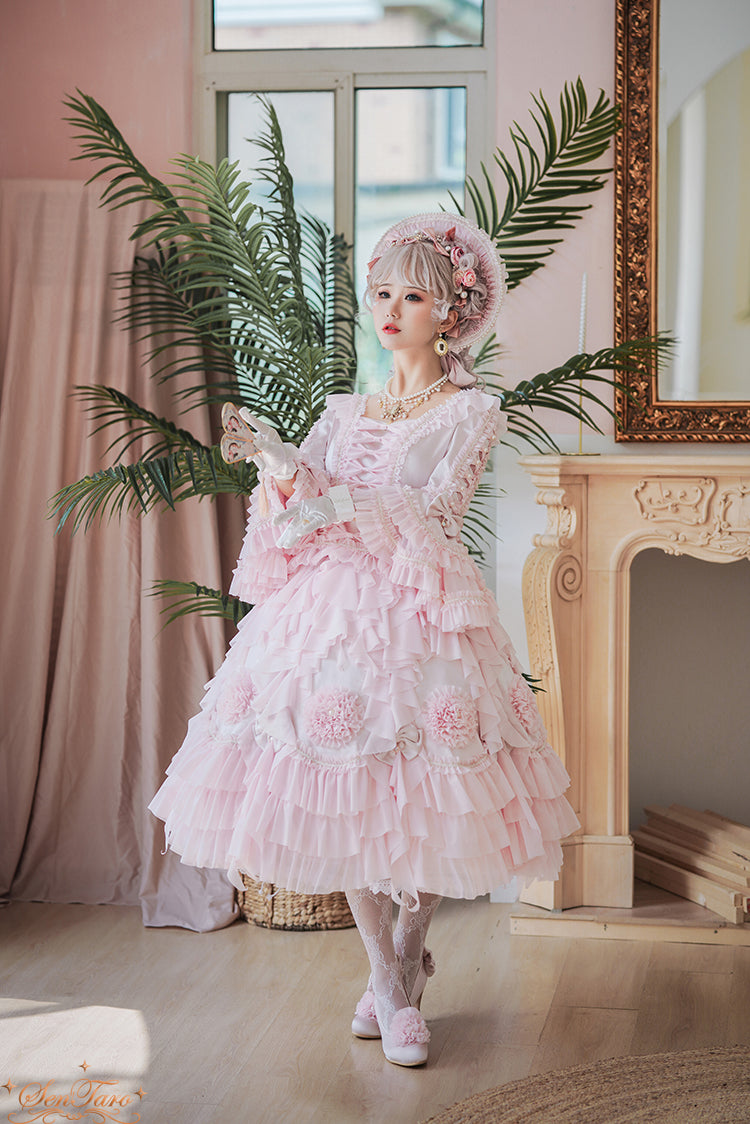 Sentaro - Snow Ear - Rococo Lolita OP Tea Party Dress