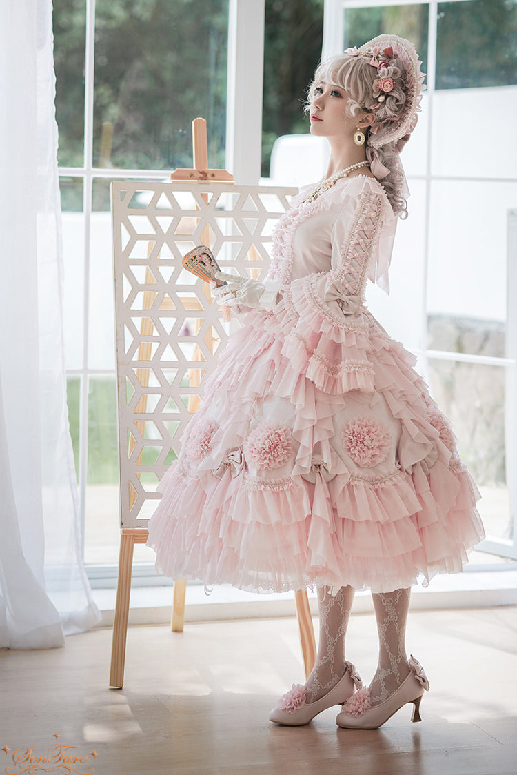 Sentaro - Snow Ear - Rococo Lolita OP Tea Party Dress