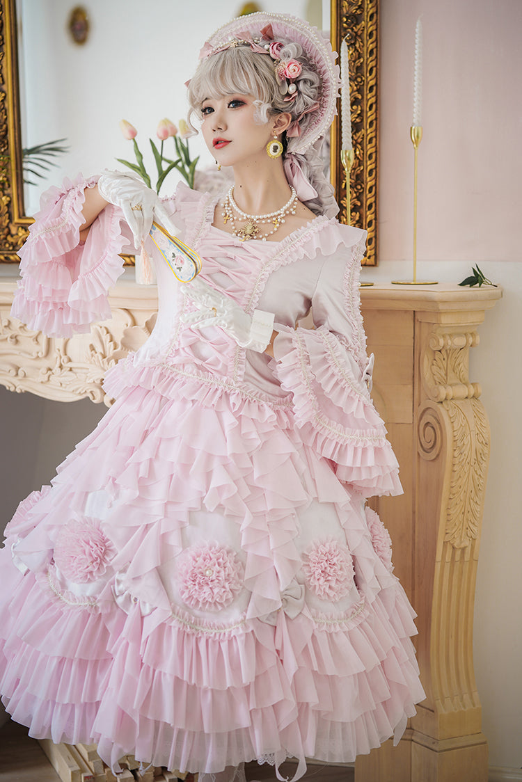 Sentaro - Snow Ear - Rococo Lolita OP Tea Party Dress