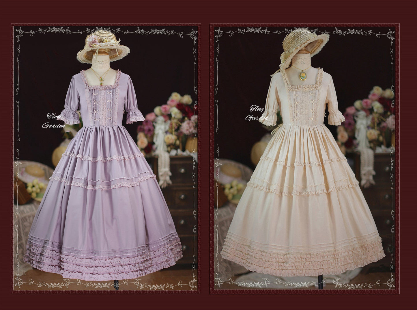 Tiny Garden - Vintage Prom - Elegance Pin Tucks Lolita OP Dress